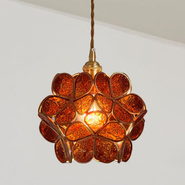 Glazen Hanglamp In De Vorm Van Een Bloem - hanglampen