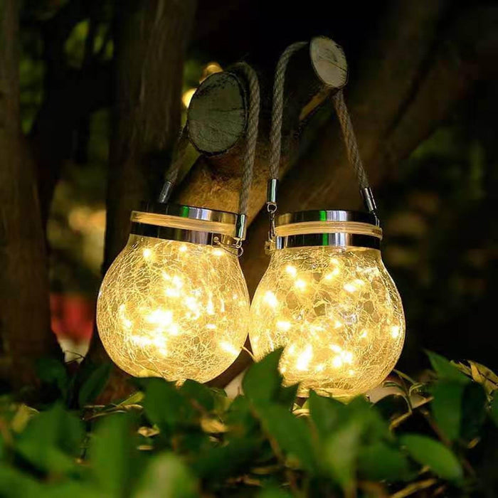 3 Pieces Solar Powered Glass Light