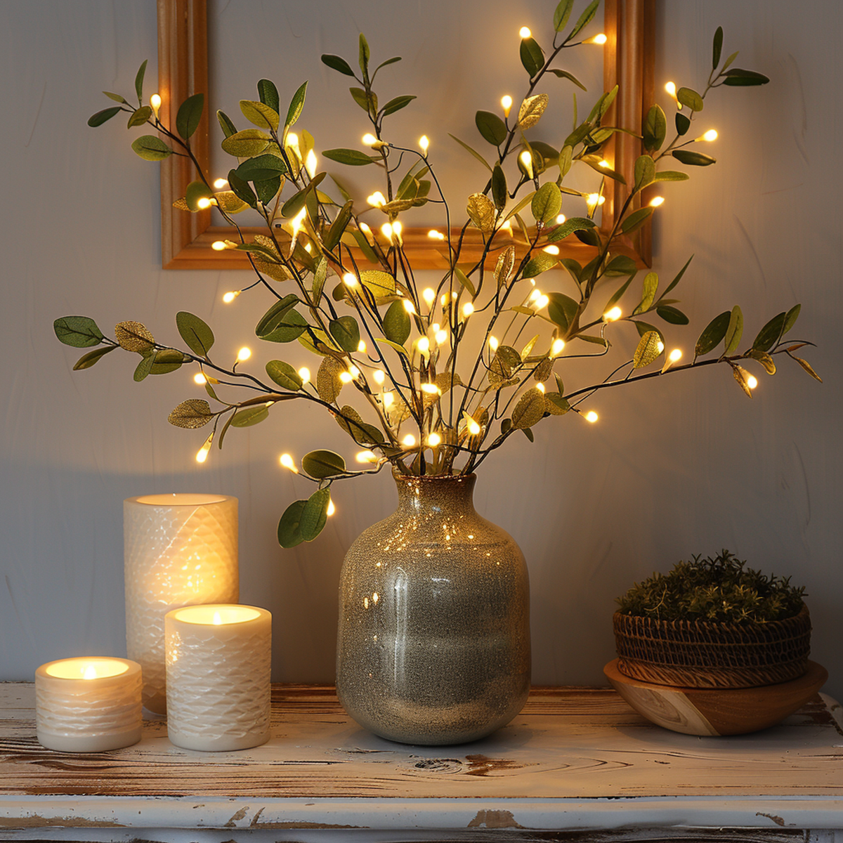 StarryDreams – Sfeervolle Olijftak verlichting - tafellampen - close-up