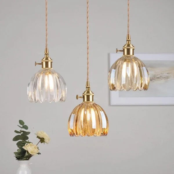 Japanse Retro Glazen Bloem Hanglamp - hanglampen - in de kamer