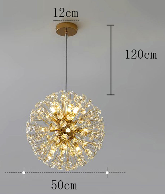 Kristallen Kroonluchter Voor In Huis - hanglampen - zijaanzicht