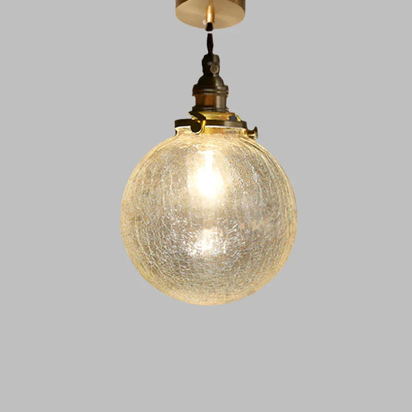 Scandinavische En Retro Kristallen Glazen Hanglamp - hanglampen - zijaanzicht