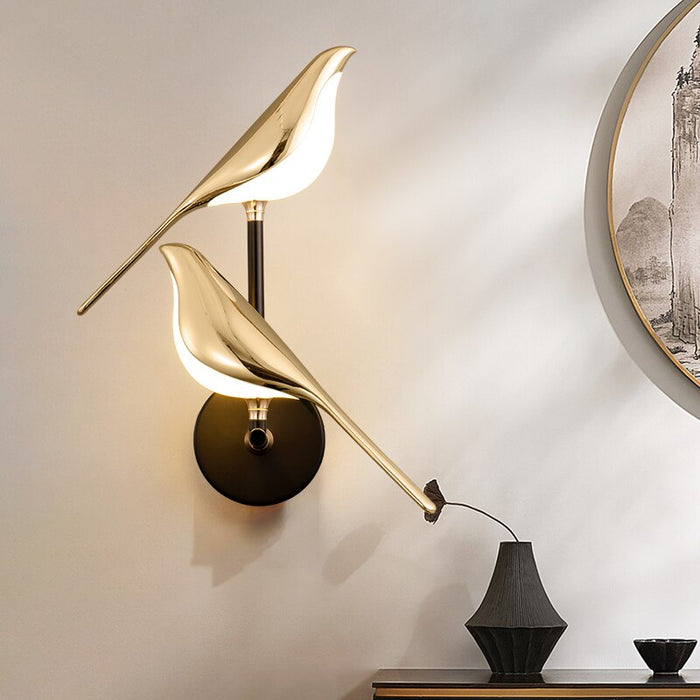 Moderne Wandlamp In De Vorm Van Vogels - wandlampen - gemonteerd