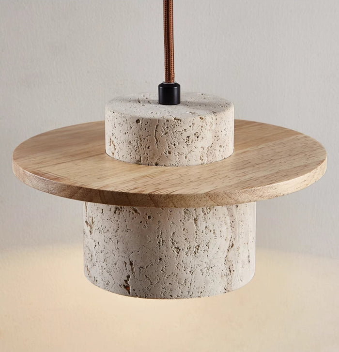 Travertin Hanglamp - hanglampen - in de kamer