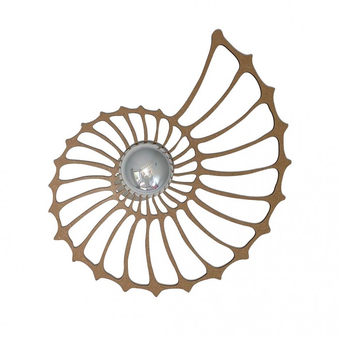 Nautilus Schelp Ontwerp Decoratieve Wandlamp - wandlampen - zijaanzicht