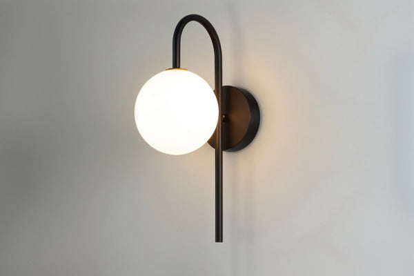 Wandlamp Voor In De Slaapkamer Van Metaal en Glas - wandlampen - detail