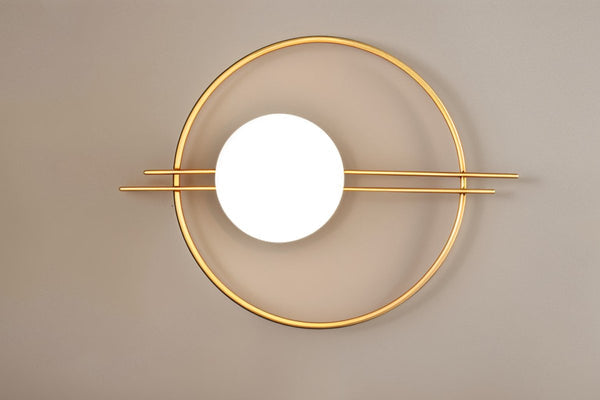 Wandlamp Voor In De Slaapkamer Van Metaal en Glas - wandlampen - close-up