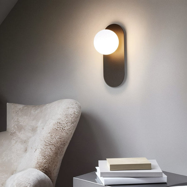 Wandlamp Voor In De Slaapkamer Van Metaal en Glas - wandlampen