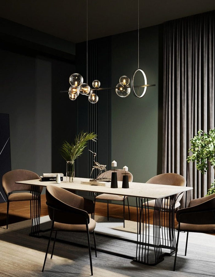 Macrosoom | Luxe Hanglamp Van Geblazen Glas - hanglampen - zijaanzicht