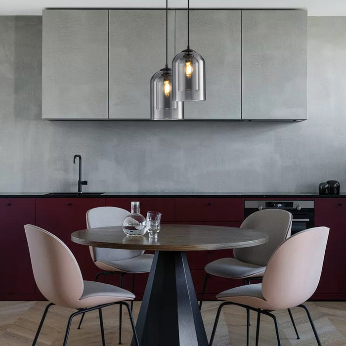 Mica Mid-Century Hanglampen Met Dubbel Glas - hanglampen - gemonteerd