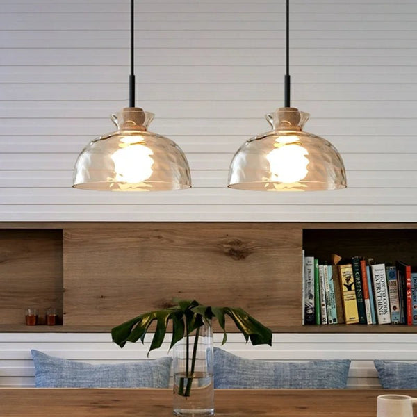 Minimalistische Art Ripple Glazen Hanglamp - hanglampen - close-up