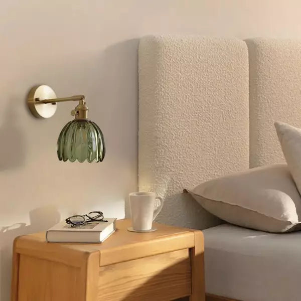 Retro Bloemknop Tulp Glazen Wandlamp - wandlampen - sfeerbeeld