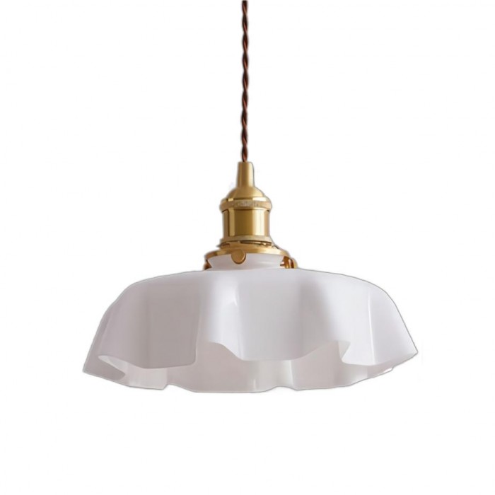 Retro Glazen Bloem Creme Hanglamp - hanglampen