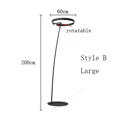 Scandinavische Led Design Staande Lamp - vloerlamp - zijaanzicht