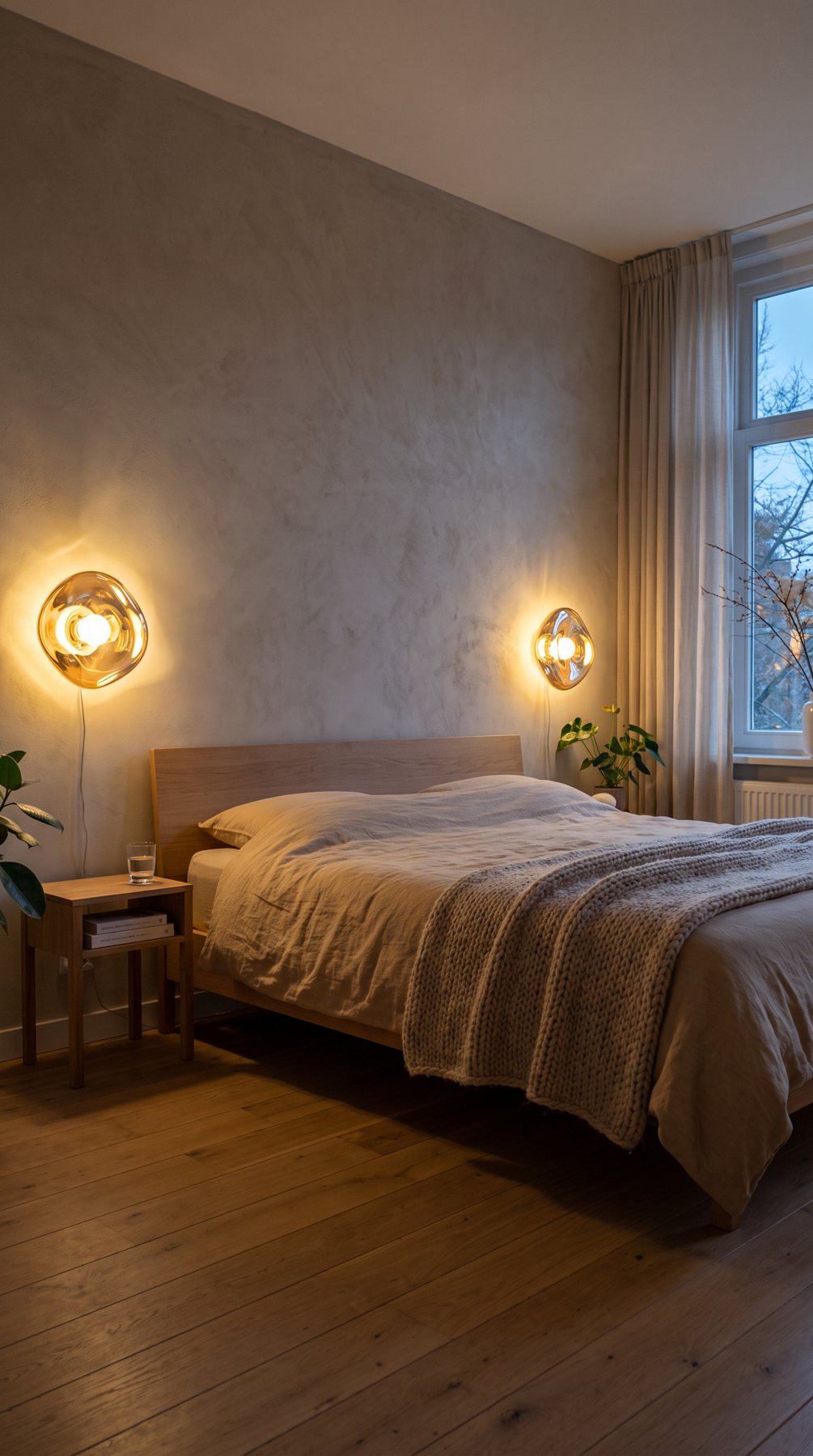 Dezelfde kamer met de lamp aan